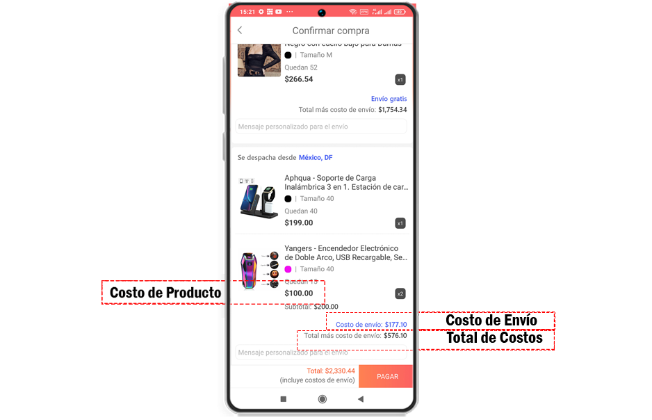 Señalización de los Costos en la Conformación de la Compra